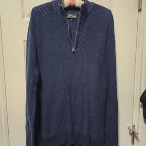 Express Men's Zip-Up Navy Sweater